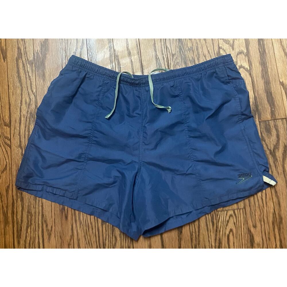 Speedo Blue Men's Swim Trunks / Board Shorts With Mesh Large Swim‎ Beach